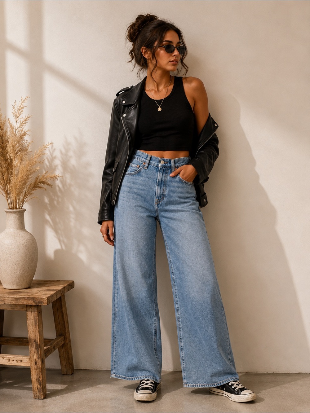 Levi’s Ribcage Wide Leg Jeans | High Rise Light Wash Denim | Size 25